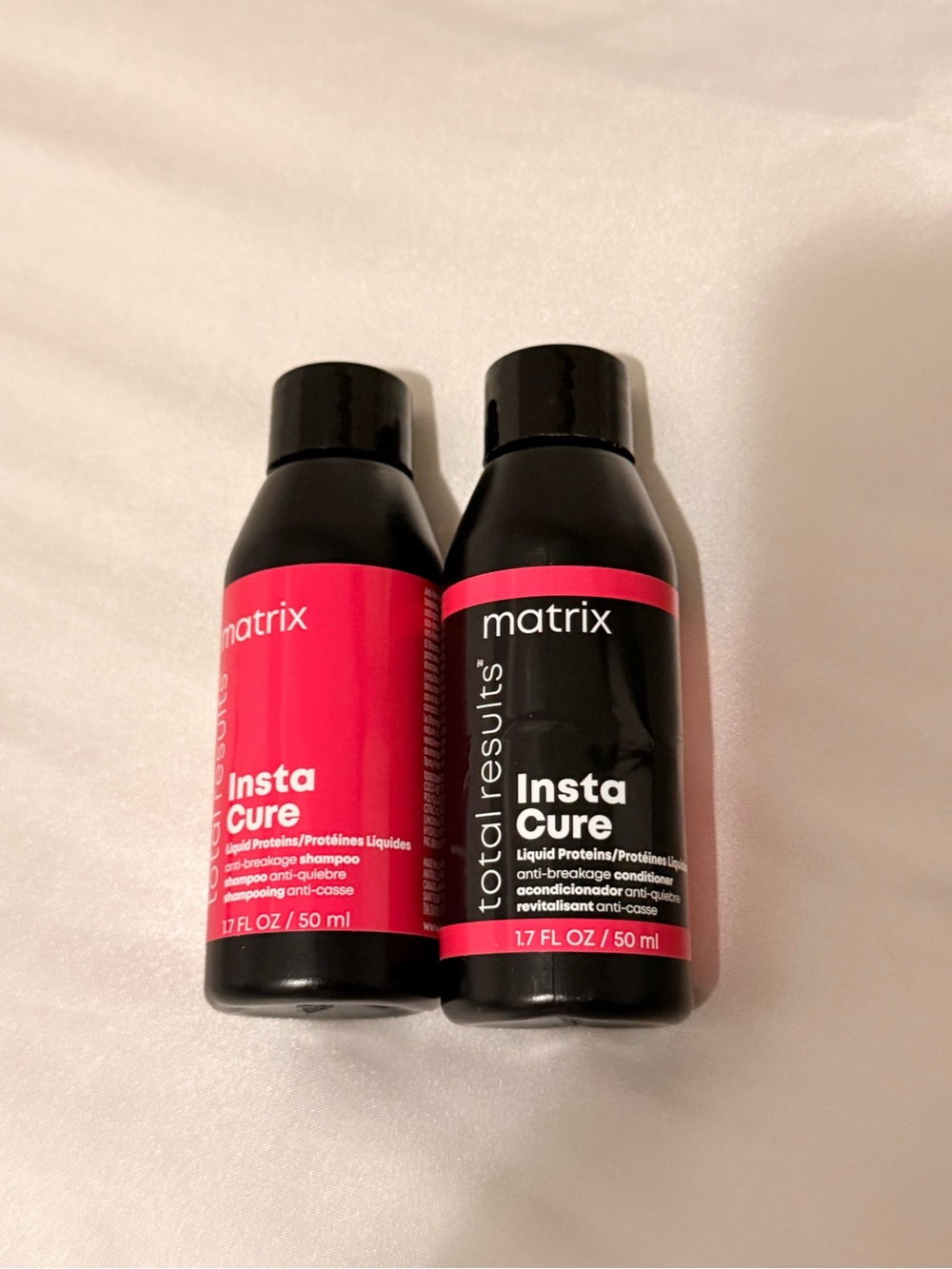 Matrix Insta Cure Shampoo & Conditioner - Black & Hot Pink Bottles